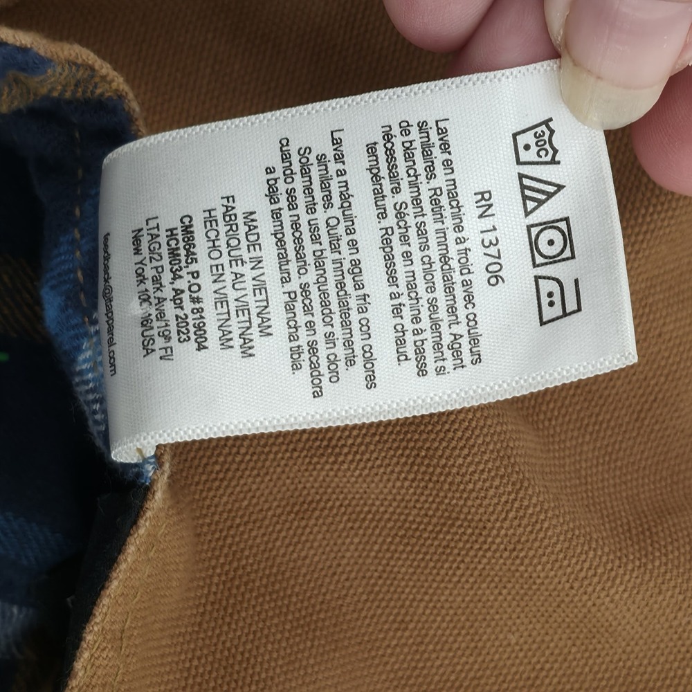Carhartt Overalls Lined Brown Double Knee Canvas Bibs Workwear Toddler Size 2T - Picture 6 of 7